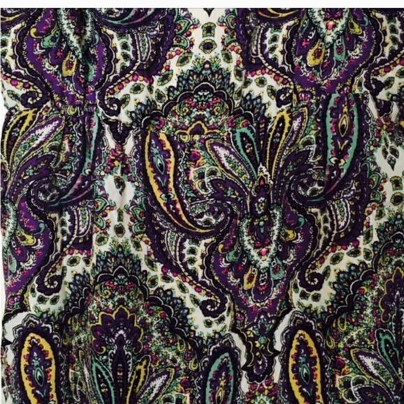 J CREW Silk Paisley Spaghetti Strap Dress Sz 0 - Picture 2 of 13